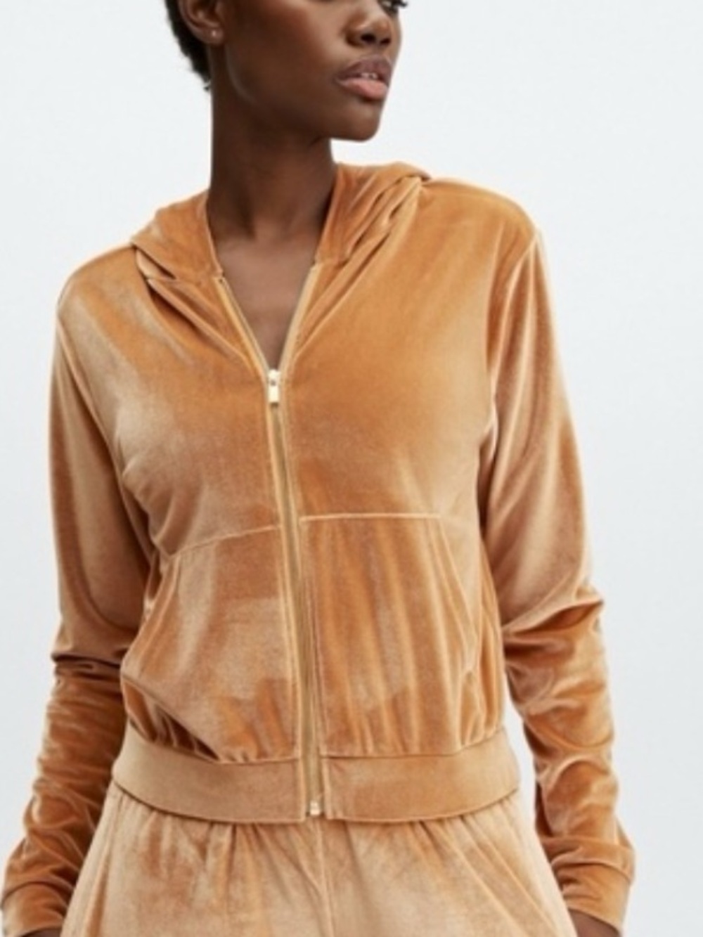 Fabletics Donna Velour Hoodie in Light Honey